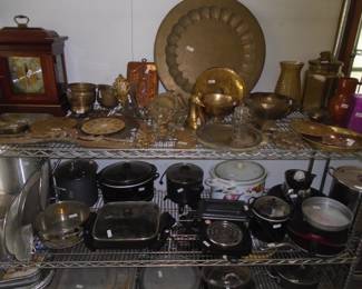 Lots of brass and cookware
