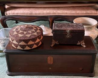 Antique wood chest