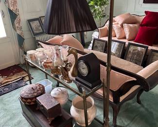 Brass floor lamp