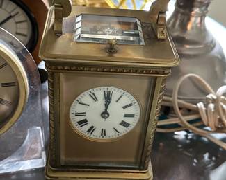 Antique brass carriage clock