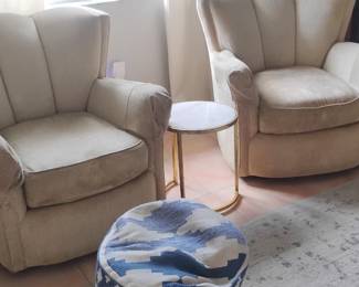 Two wing back sofa chairs $500 obo