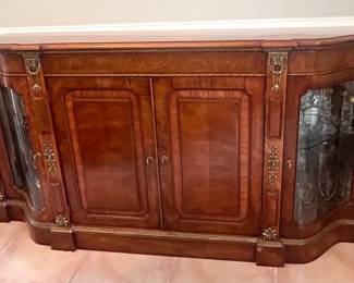 Matching Henredon Sideboard sterling and crystal storage