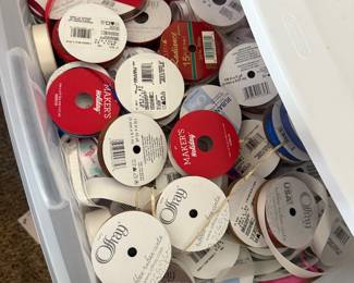 Ribbon & Craft Supplies 🎀 Huge assortment of ribbon in different colors, widths and styles, including Offray and other brands. Great for sewing, crafting, gift wrapping and decorating