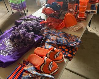 Colorado Sports Fans! 🏈⚾ Large assortment of Denver Broncos memorabilia, apparel and accessories, plus Colorado Rockies gear. Broncos collectibles, drinkware, clothing, scarves, slippers, hats and more.