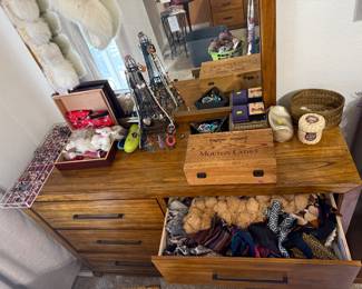 Large Collection of Vintage & Costume Jewelry, Accessories, Scarves & Trinket Boxes