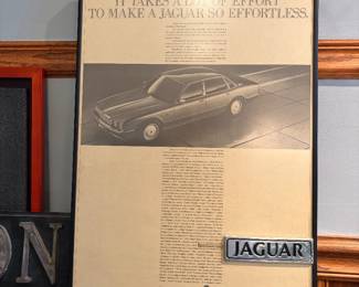 FRAMED JAGUAR ADVERTISEMENT 