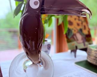LARGE MID CENTURY MODERN LICIO ZANETTI SIGNED TOUCAN