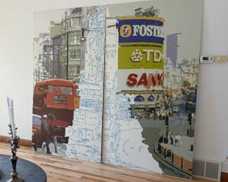 LARGE BURBERRY STORE DISPLAY 2 PIECE MURAL ADVERTISING 
