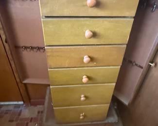jewelry case, cutting board on top