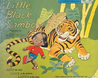 vintage book with 45rpm