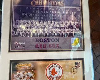 Red Socks World Series Ticket and Memorabilia