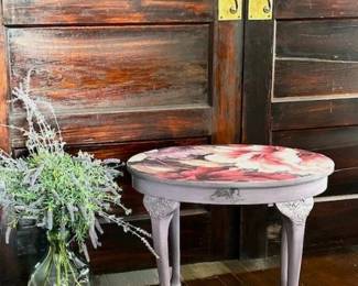 purple table staged