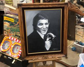 Hand painted portrait of Jonathan Frid as Barnabas Collins!
