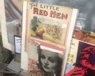 Vintage books and ephemera
