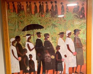 $95~ Framed “Funeral Procession” By Ellis Wilson