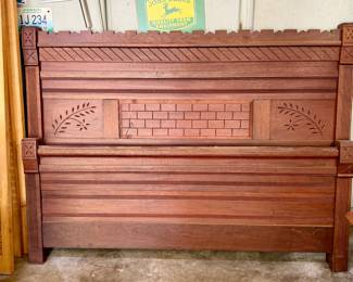 Victorian Eastlake Full Size Headboard & Footboard
