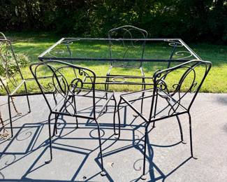 Vintage Black Iron Patio Set~$195