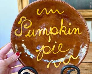 Redware Pottery Plate ~$40.00
