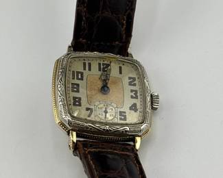 1930s Elgin art deco custom mens watch - working!
