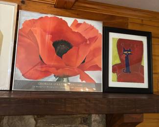 Georgia O'Keefe print, pete the cat print