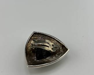 sterling silver and onyx statement piece, used as a pendant on necklace