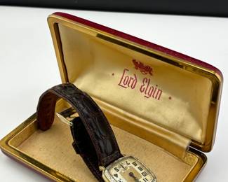 1930s Elgin art deco custom mens watch - working!