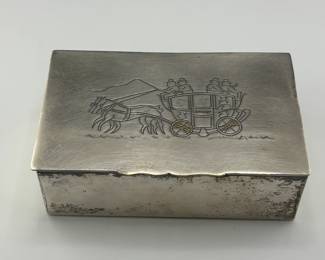 1920s alfred Dunhill decorative tobacco box dated