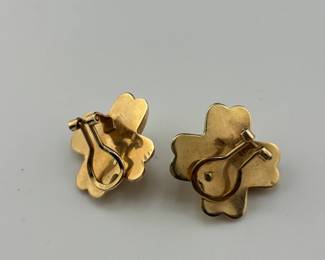 14k clip on earrings with diamonds