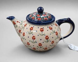 Poland Ceramika Boles?awiec Ceramic Teapot