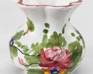 Grazzano Hand-Painted Floral Ceramic Vase