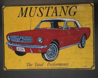 Mustang Vintage-Style Metal Wall Sign