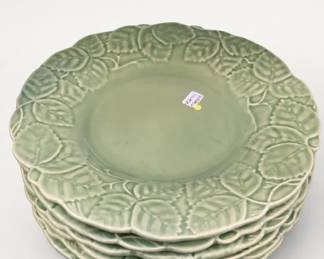 PORTUGAL Bordallo Pinheiro Ceramic Dinner Plates
