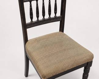 Carved Wooden Upholstered Dining Chair