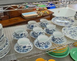 Lot of Mixed Brand Blue Onion / Danube Dishes