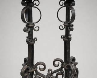 Matching Gothic Bronze or Copper Candle Stands