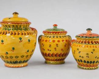 Italy Horchow Hand-Painted Lidded Ceramic