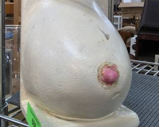 Textured Breast-Form Bookend Sculpture