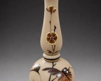 Floral Decorated Glazed Vase