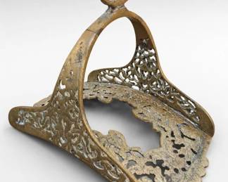Vintage Ornate Brass Stirrup