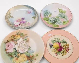 GERMANY Regina Ware Floral Hand-Painted Plates