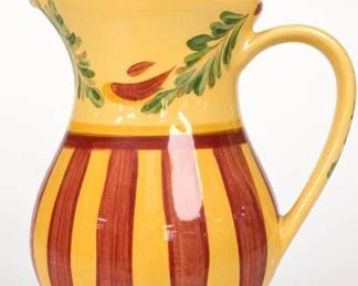 Gail Pittman Striped Floral Glazed Ceramic