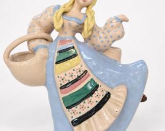 Kaye of Hollywood Ceramic Figural Woman Planter