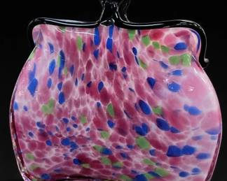 Art Glass Handbag-Shaped Purse