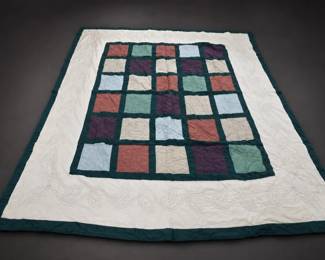 Patchwork Textile Quilt Handmade