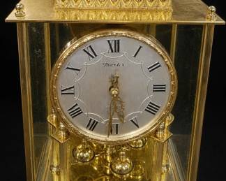 Mirrored Gold-Tone Mantel Clock