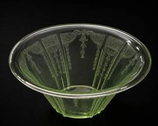 Anchor Hocking Princess Uranium Glass Serving