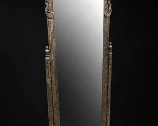 Metal Scrollwork Floor Mirror