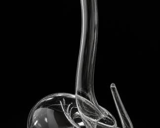Blown Glass Cobra Wine Decanter