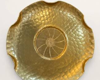 World Hand Forged Gold-Tone Dish