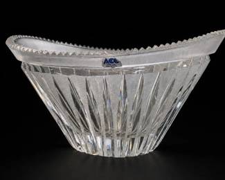 Lead Crystal Ribbed Glass Bowl
